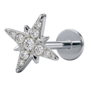 Dekoratives Titan-Labret – leuchtender Stern mit Zirkonen