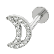 Titanium Decoratieve Labret - Zirkoon Maan