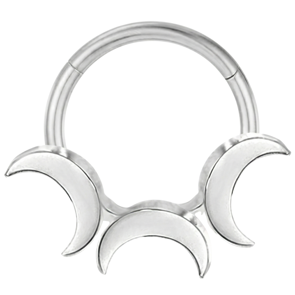 Segmentierter Clicker aus Titan – drei Halbmonde