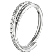 Titan-Segment-Clicker – Doppelring mit Zirkonia