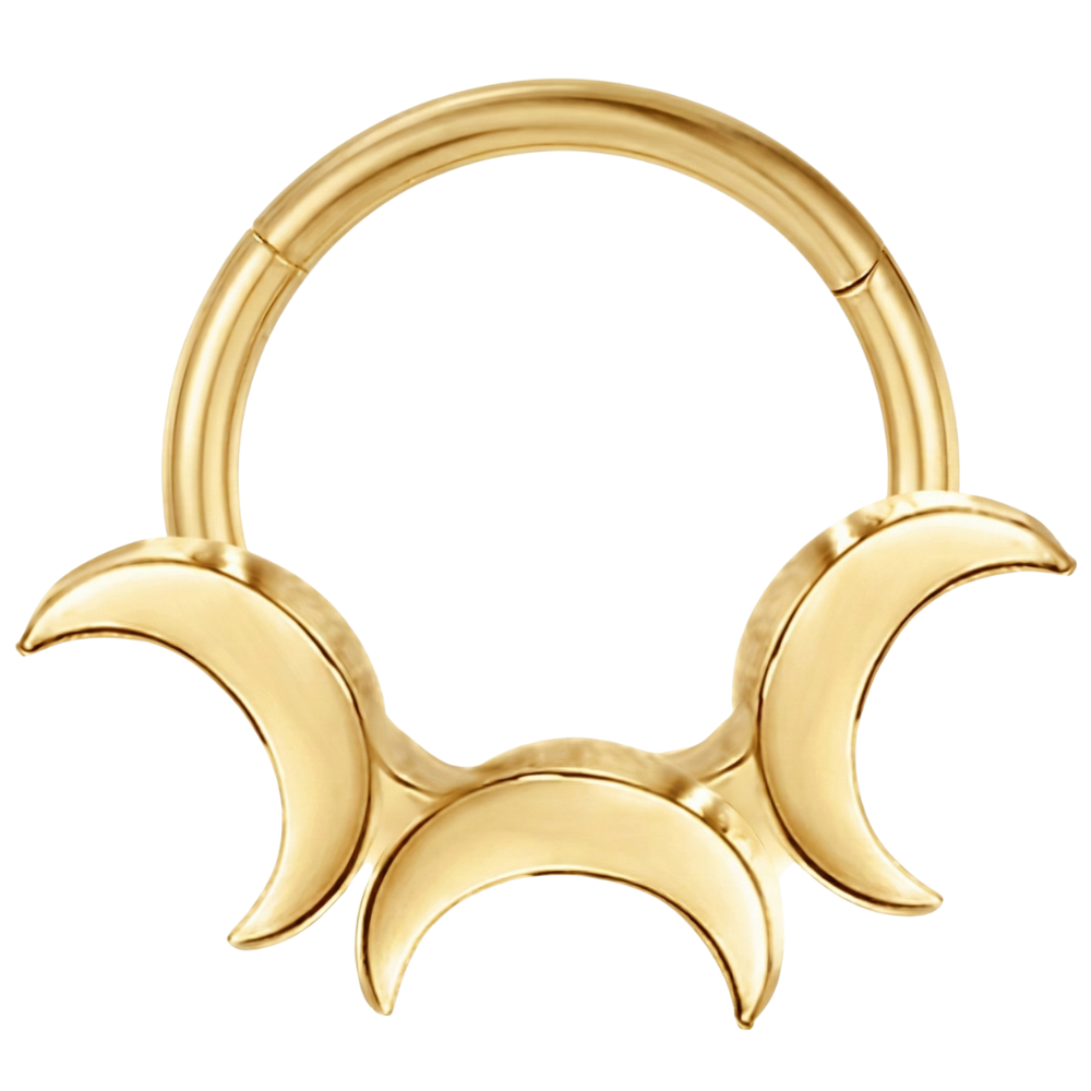 Segmentierter Clicker aus Titan – drei Halbmonde