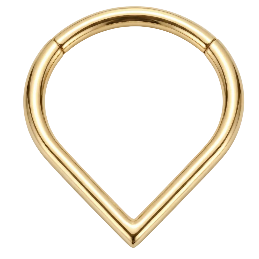 Segmentierter Clicker aus Titan – Tropfenform