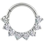 Titan-Segment-Clicker mit Zirkonen, 8 Diamanten – Kreis