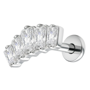 Titanium Decoratieve Labret - Boog Met Zirkonia's