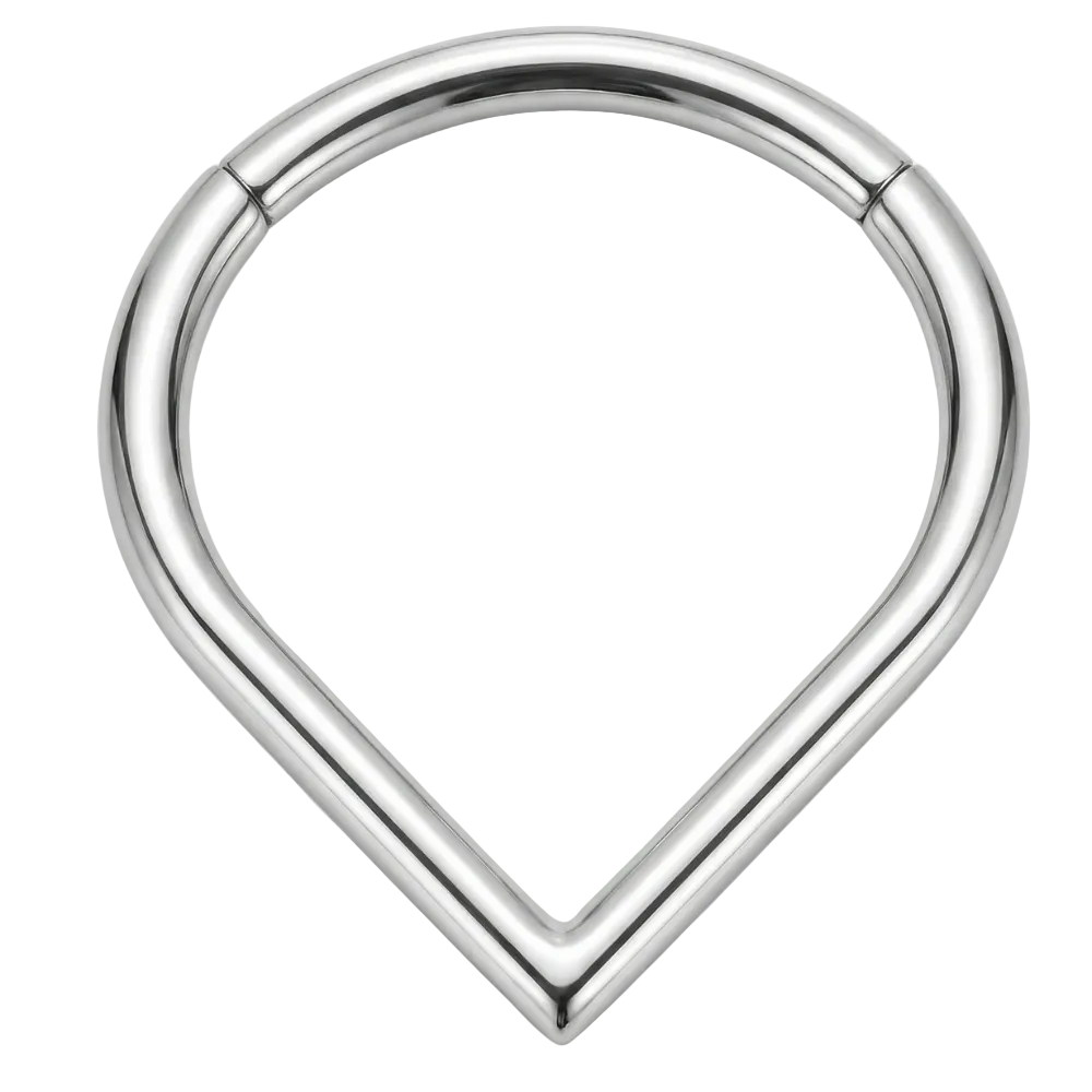 Segmentierter Clicker aus Titan – Tropfenform