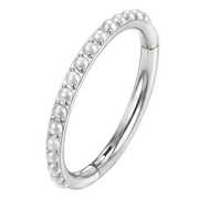 Clicker Segmenté Titane Avec Perles - Cercle - Piercing Planet