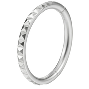 Carrés segmentés taille diamant Clicker en titane - Cercle