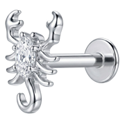 Dekoratives Titan-Labret - Skorpion mit Zirkonen