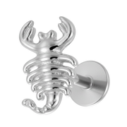 Labret Décoratif en Titane - Scorpion