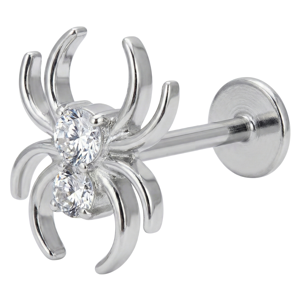 Dekoratives Titan-Labret – Spinne mit Zirkonen