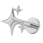 Titanium Decoratieve Labret - Drie Sterren