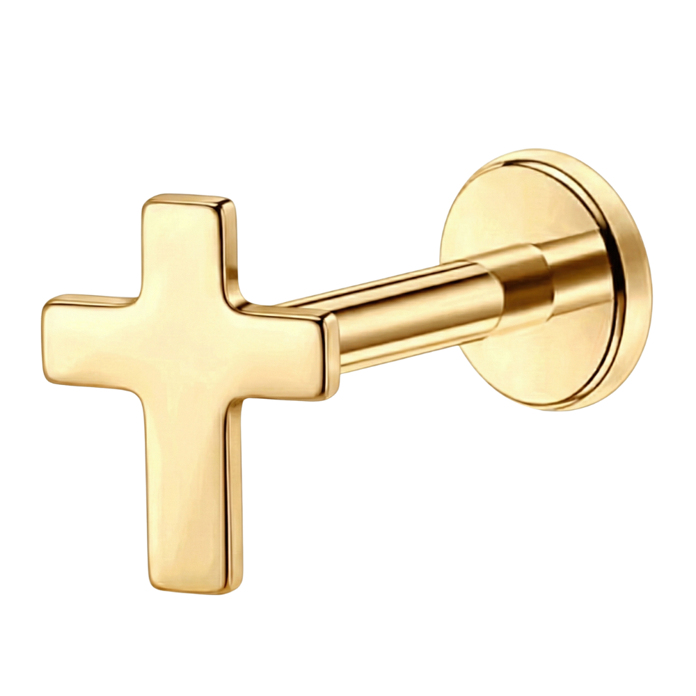 Labret Titane - Croix
