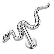 Dekoratives Labret aus Titan - Schlange