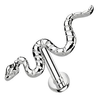 Dekoratives Labret aus Titan - Schlange