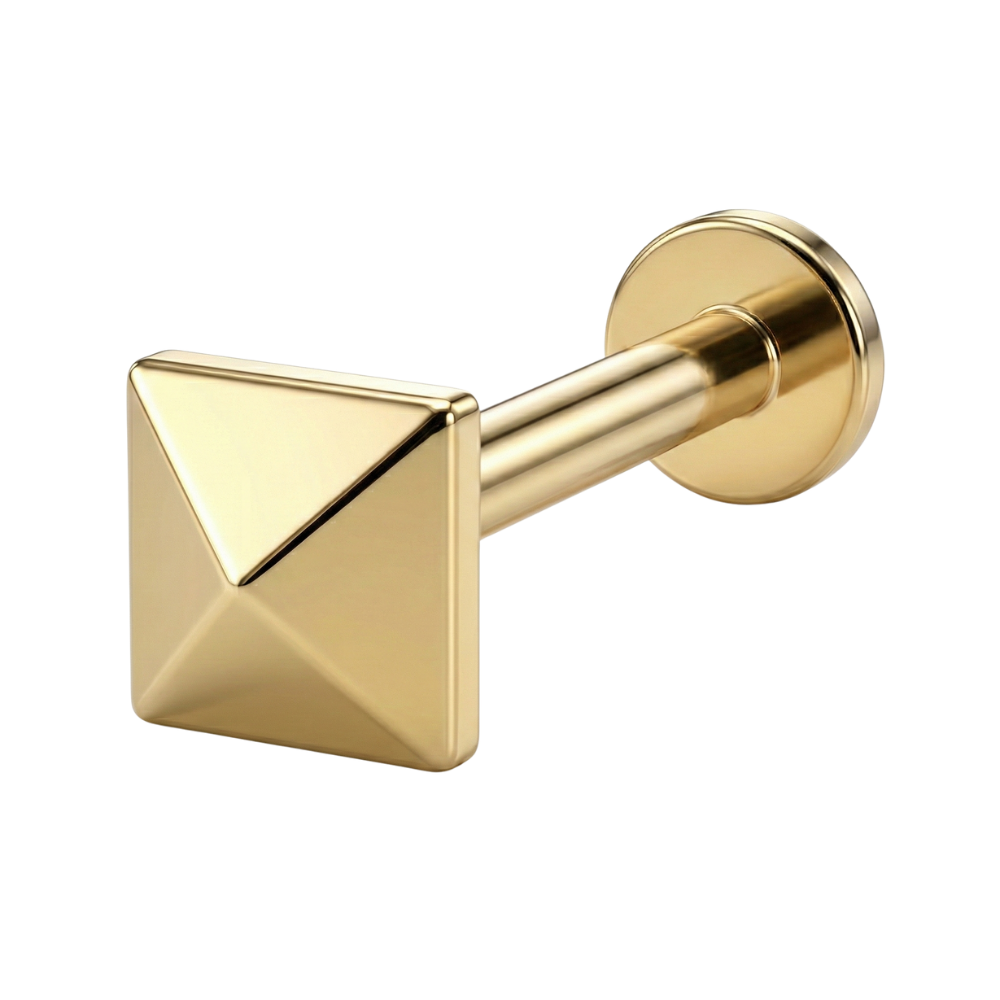 Titanium Decoratief Labret - Vierkant