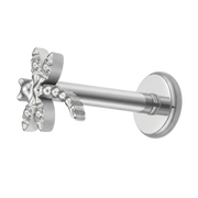 Dekoratives Titan-Labret – Libelle mit Zirkonen
