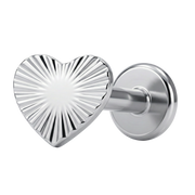 Titanium Decoratief Labret - Hart
