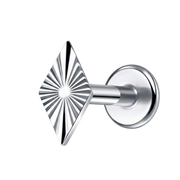 Titanium Decoratieve Labret - Gestructureerde Ruit