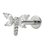 Titanium Decoratieve Labret - Zirkoon Libel