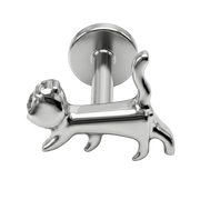 Labret Décoratif Titane - Chat