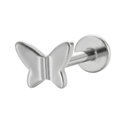 Dekoratives Labret aus Titan - Schmetterling