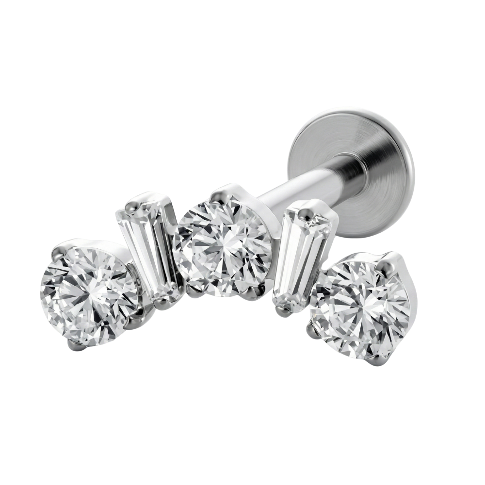 Labret Décoratif en Titane - Cascade de Lueur