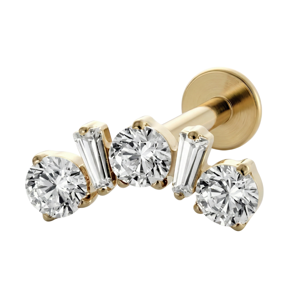 Labret Décoratif en Titane - Cascade de Lueur