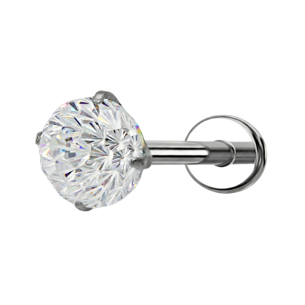 Dekoratives Labret aus Titan – Diamant