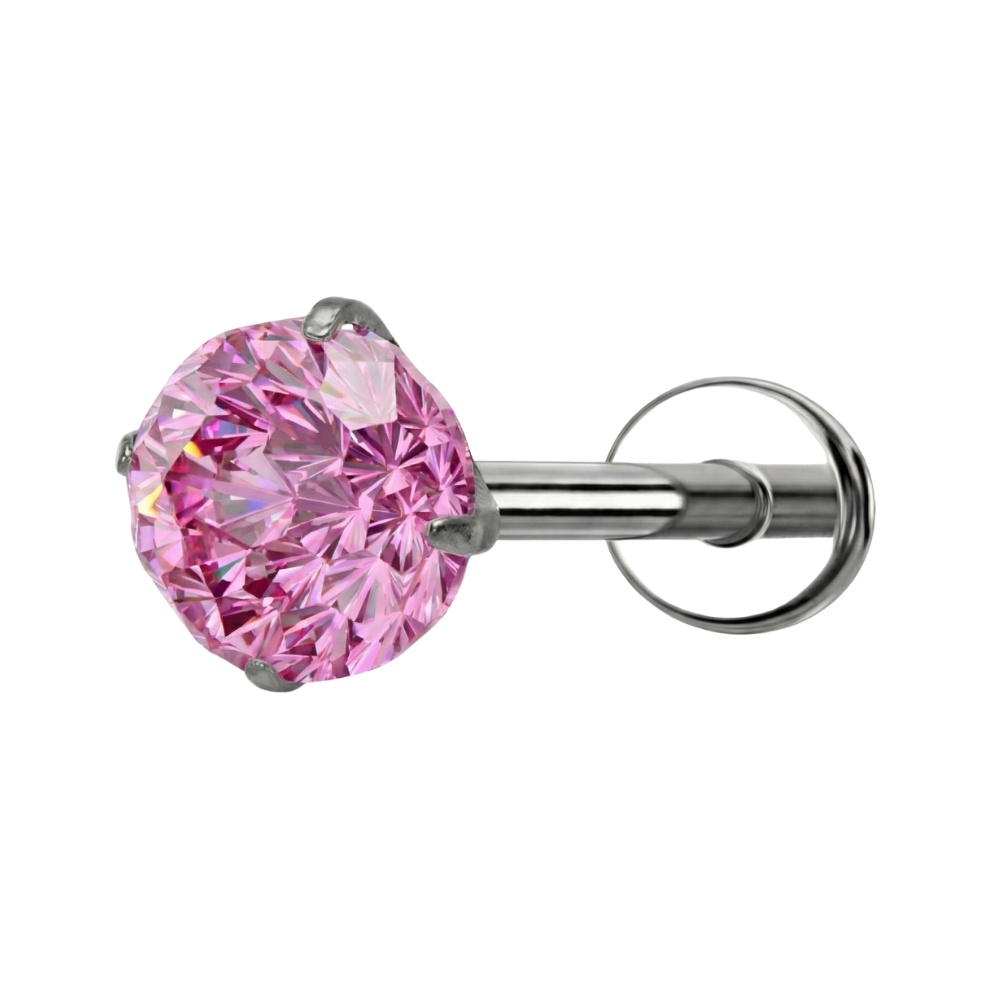 Dekoratives Labret aus Titan – Diamant