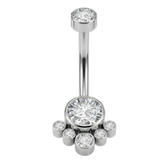 Titanium Navelpiercing - Zirkonia's