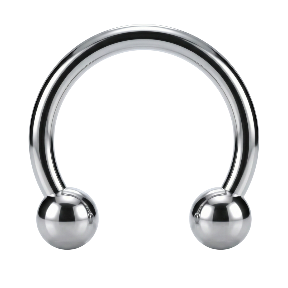 Titan-Hufeisen mit Kugeln – mit Außengewinde