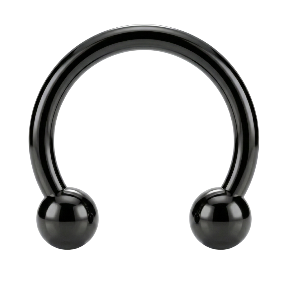 Titan-Hufeisen mit Kugeln – mit Außengewinde