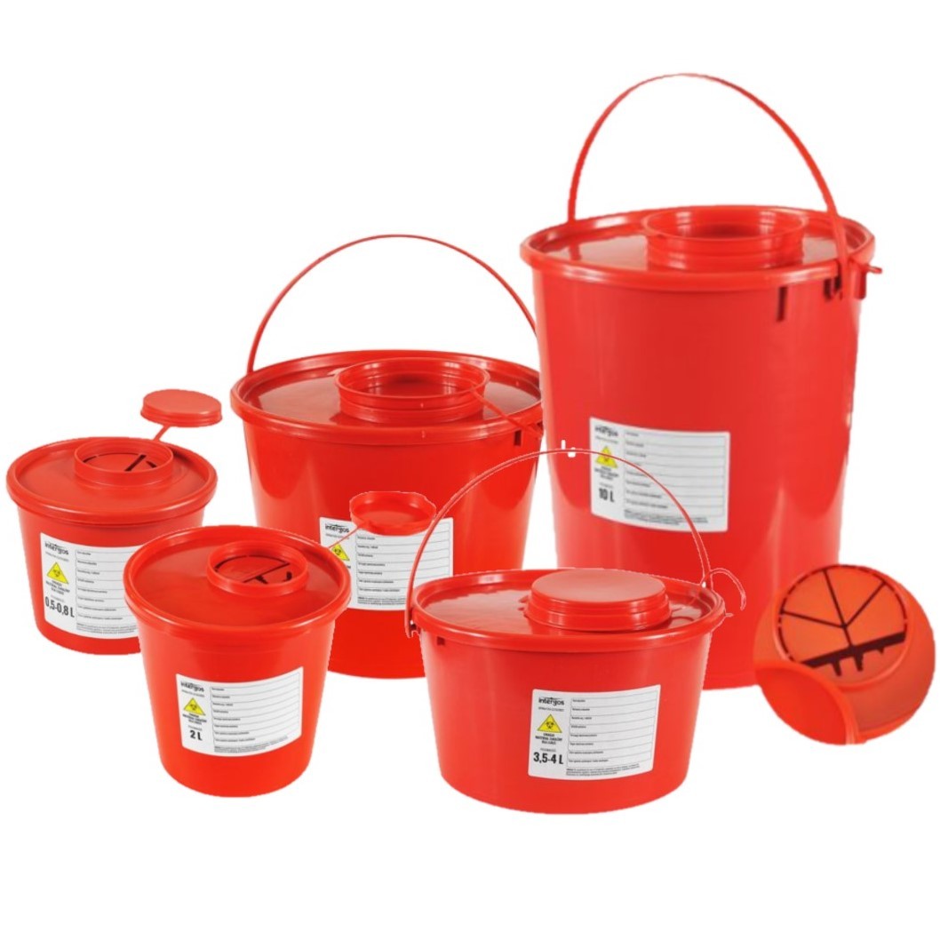Conteneur à déchets médicaux rouge - Différentes tailles