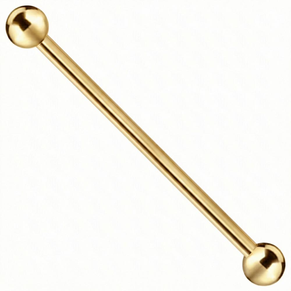 Titan-Langhantel mit Kugeln – mit Außengewinde