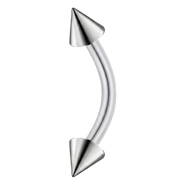 Titaniumbanaan met kegels - met interne schroefdraad