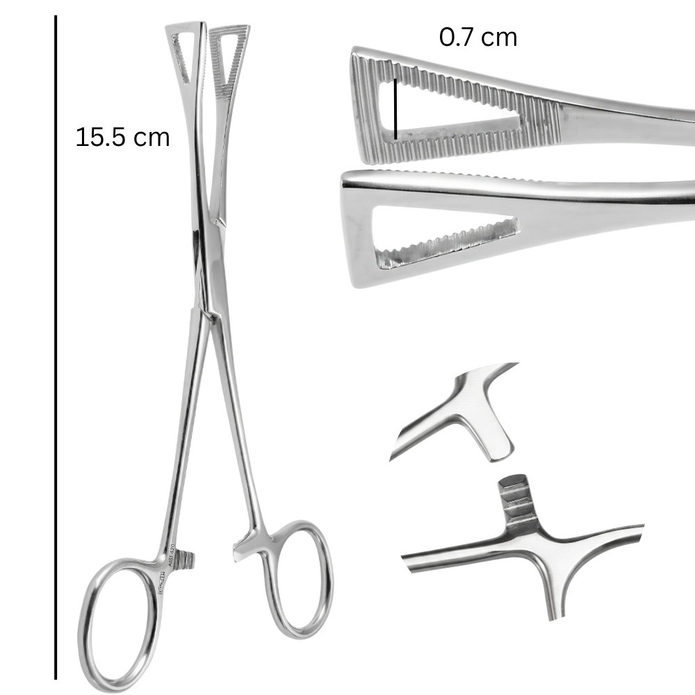 Piercingzange - Dreieck, geschlossen, 0,7 cm