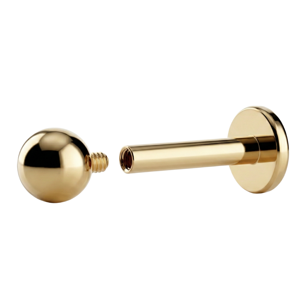 Titan-Labret mit Kugel – Innengewinde