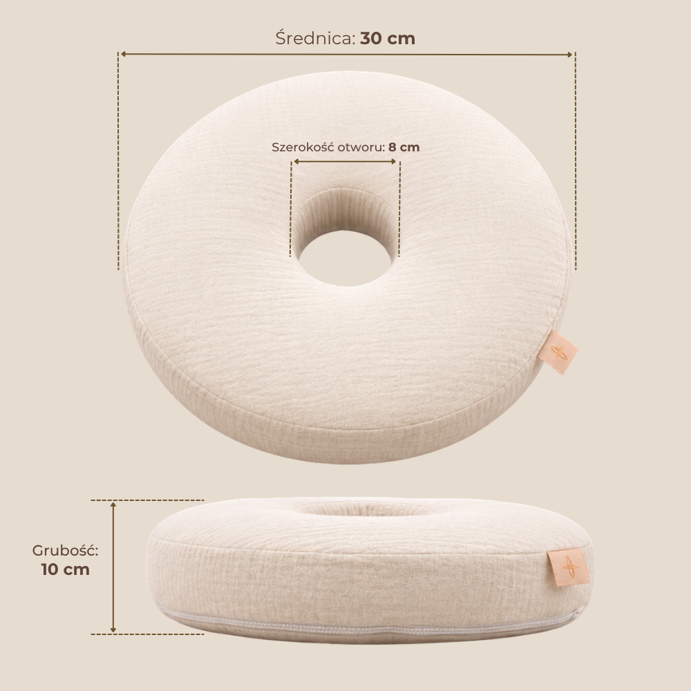 Donutkussen voor piercing - mousseline, 30 cm, Pools product