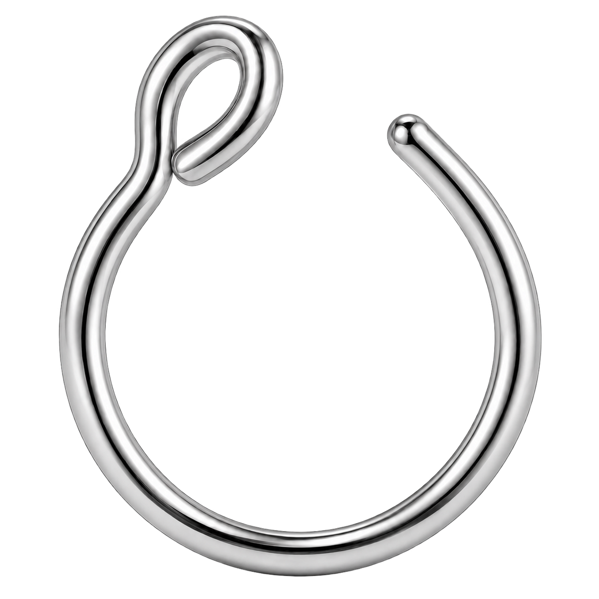 faux piercing anneau de nez en titane 
