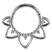 Couronne de clicker segmentée en acier avec boules - Cercle