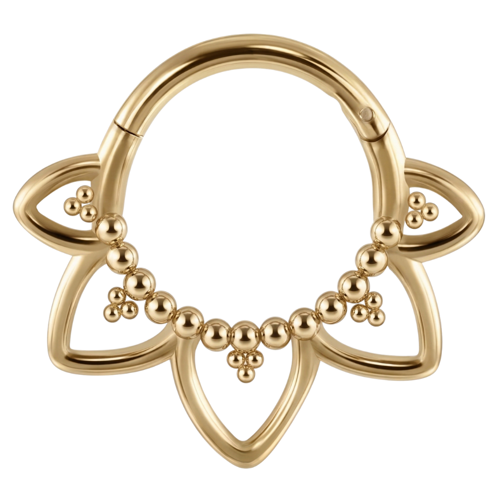 Stalowy Clicker Segmentowy Wianek Z Kulkami - Kółko