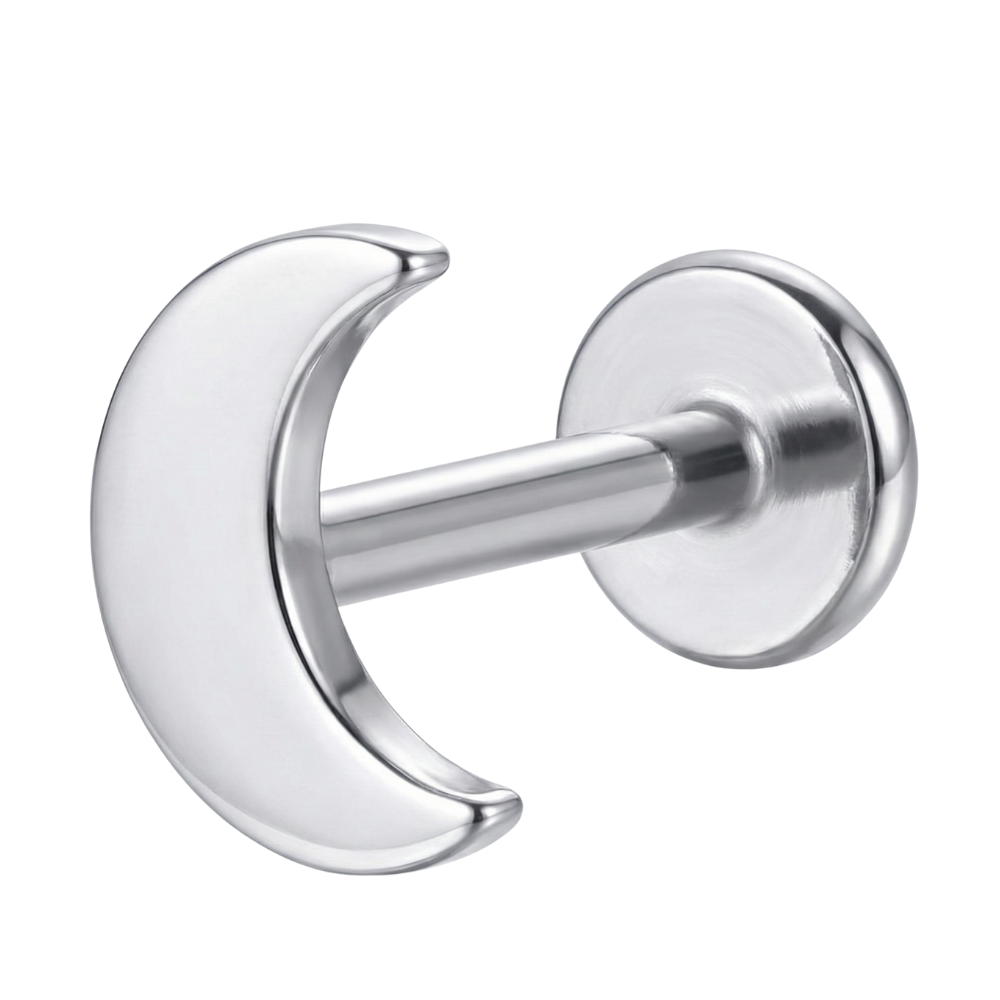 Stalowy Labret Ozdobny Ksiezyc