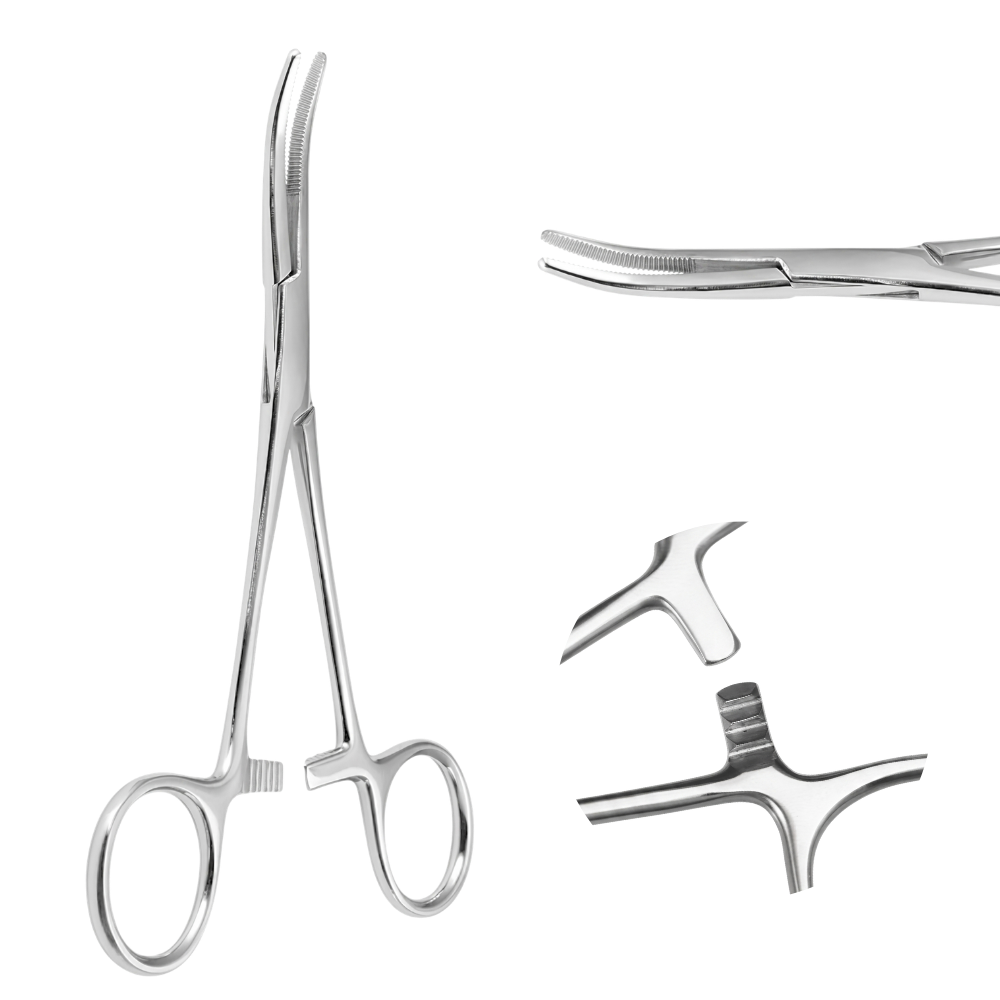 Piercingzange – gebogen, 14,5 cm