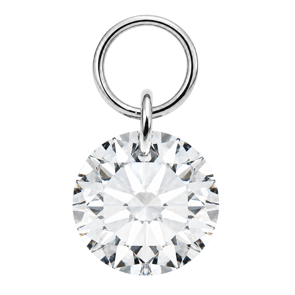 Titan Charm Piercing runder Anhänger Silber