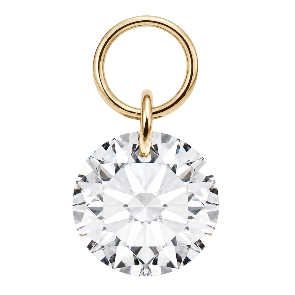 Titan Charm Piercing runder Anhänger Gold