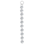 Pendentif Charm en Titane Cascade Zircone Cubique