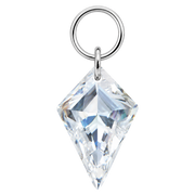 Diamantvormige titanium bedelhanger
