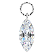 Titan-Charm-Anhänger mit Zirkonia in Form einer Markise