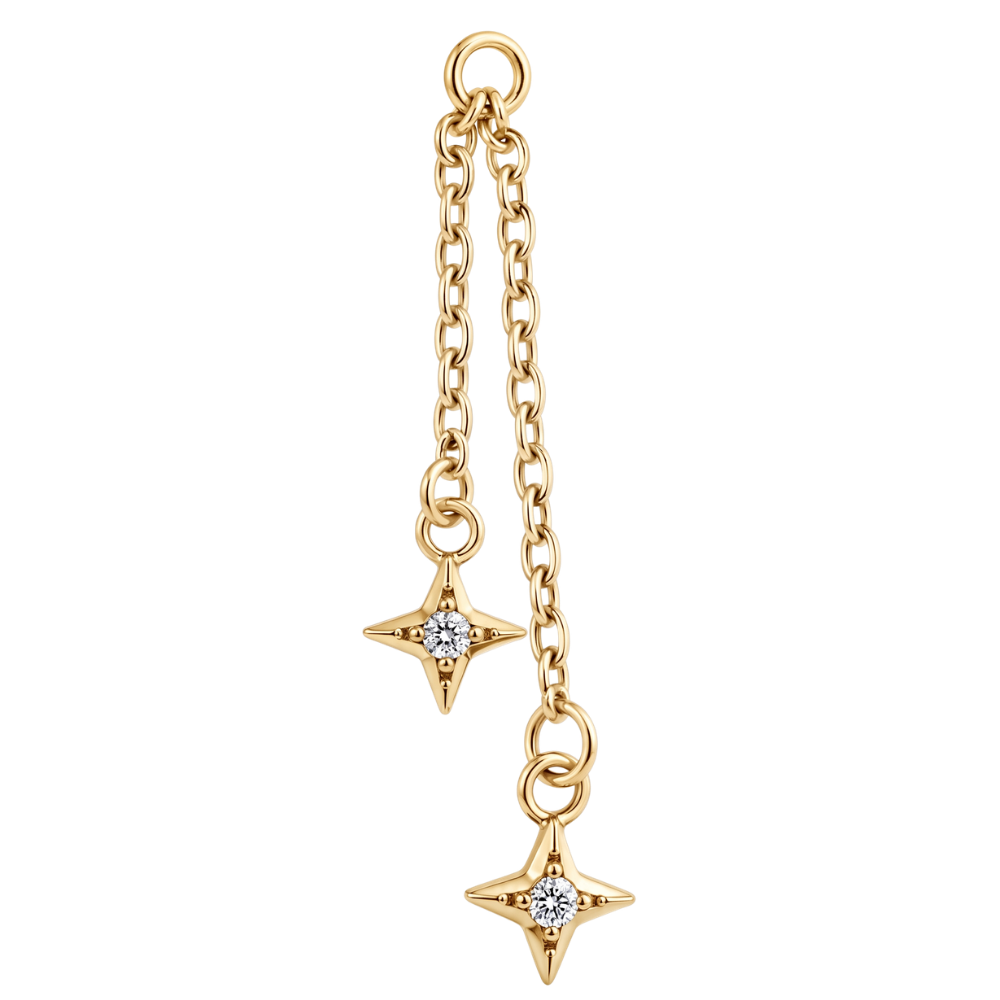 Titan Charm_Pendant_with_ Zwei goldene Sterne