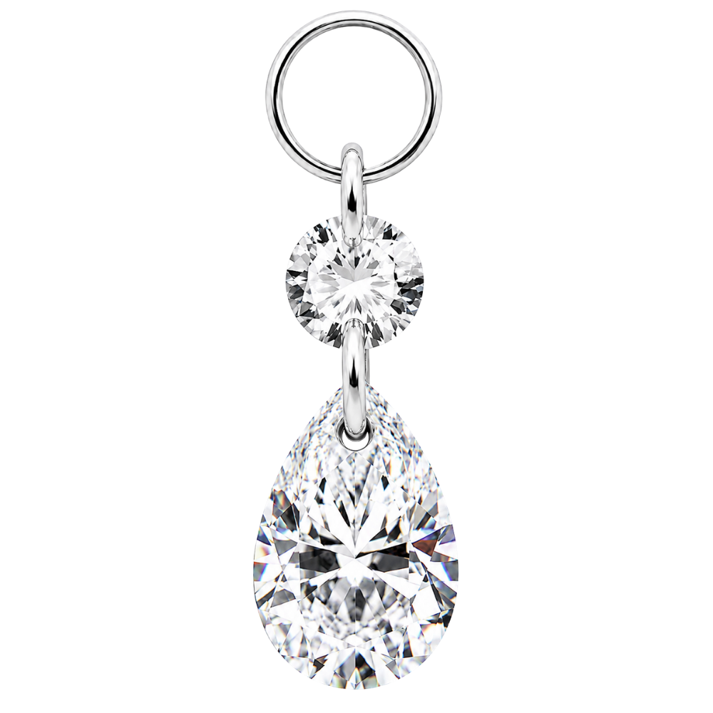 Hanger van titanium bedel met dubbele zirkonia